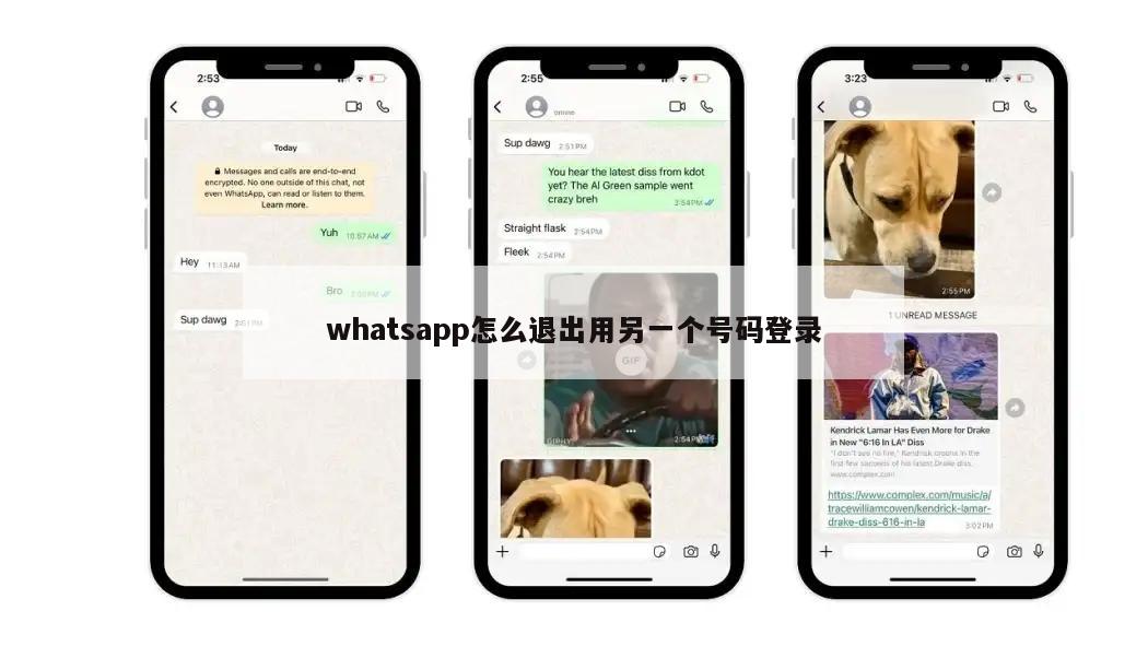 whatsapp怎么退出用另一个号码登录